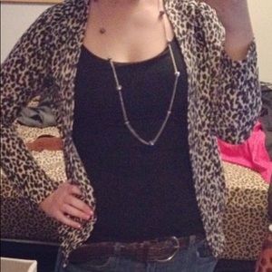 Cheetah print cardigan
